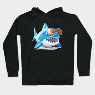 Cool Shark On Vacation Cute Adorable Fun Discovery Hoodie